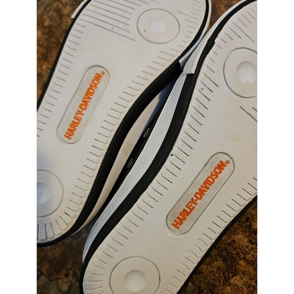 HARLEY DAVIDSON - Boys Canvas Black-white Shoe Size 5 (Converse Style) - Picture 8 of 10